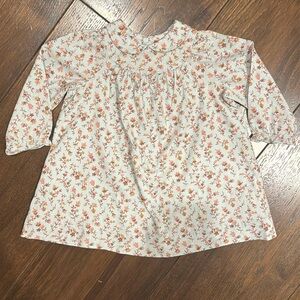 Bonpoint - Pale Blue Dress w/ Floral Print - Size: 12M